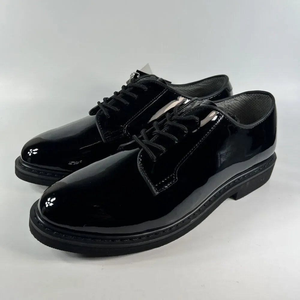 Rothco High Gloss Oxford Shoes Mens 10R Black Military Uniform Dress Shiny